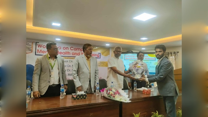 কুবিতে ‘ক্যাম্পাস মেন্টাল হেলথ অ্যান্ড ওয়েলবিইং’ শীর্ষক কর্মশালা অনুষ্ঠিত