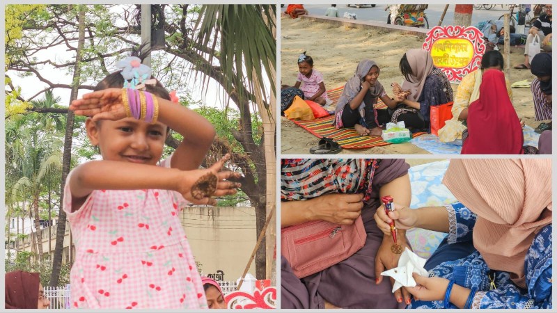 মেহেদির রঙে পথশিশুদের ঈদ রাঙালো বুটেক্সের ‘জুলাই কালচারাল সেন্টার’
